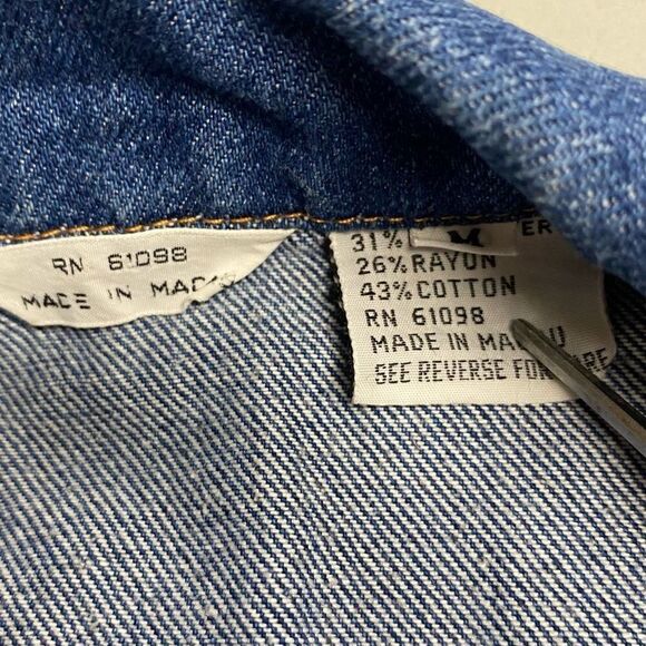 TOPPE APPAREL INC Trucker Denim Jacket Size Medium Blue Please Read Description - Picture 5 of 6